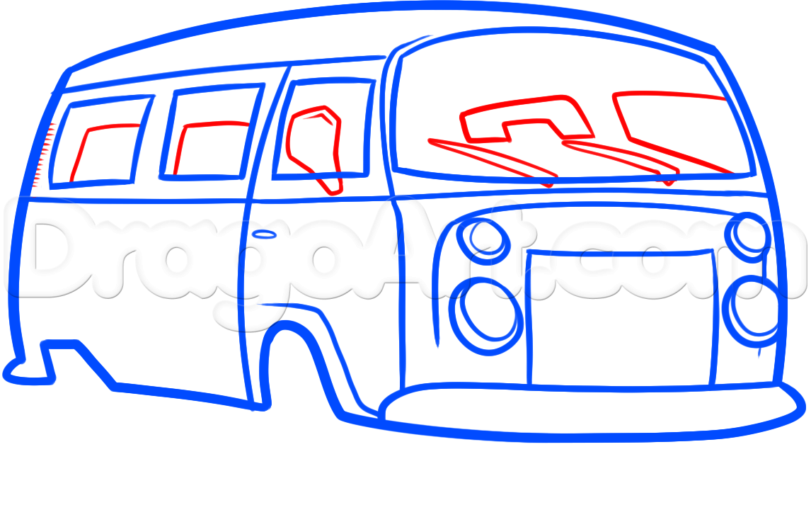 1146x744 Draw A Hippie Van, Step