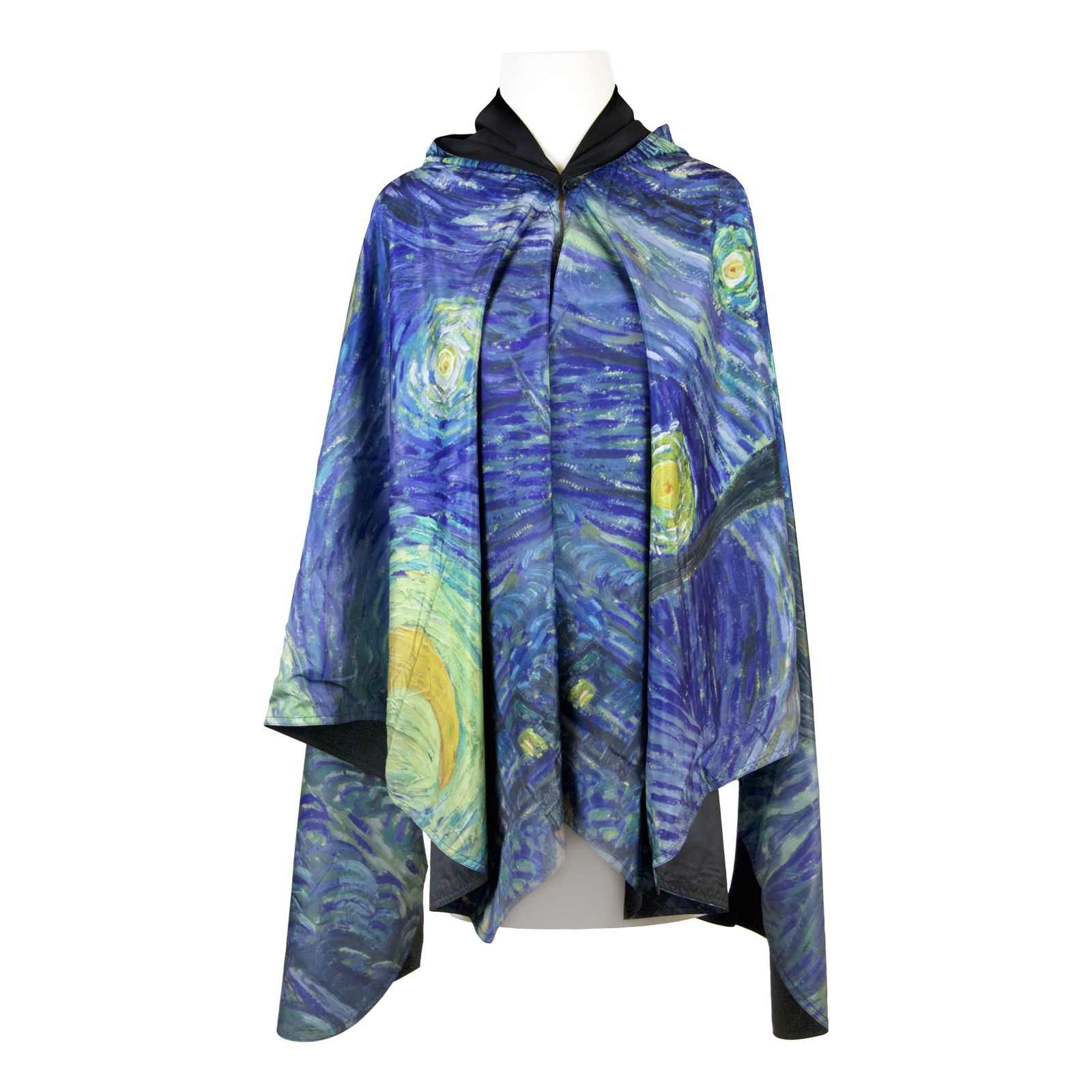 1600x1600 vincent van gogh starry night, reversible rain cape national