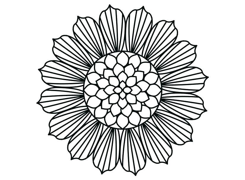 827x609 van gogh sunflower colouring pages coloring