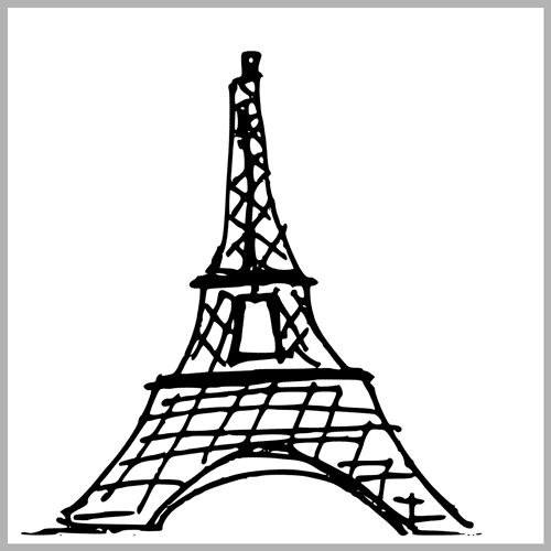 500x500 most famous landmarks and skylines in the world as sketches