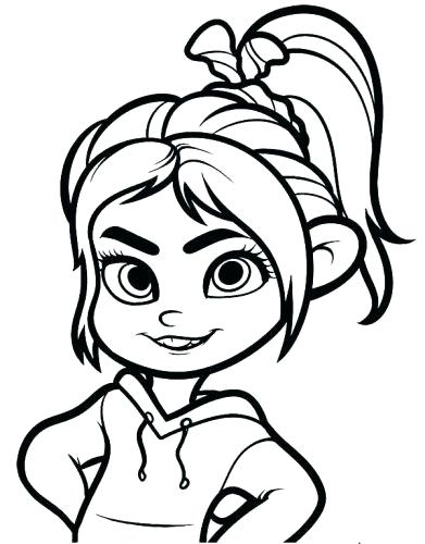 391x500 Vanellope Von Schweetz Coloring Pages