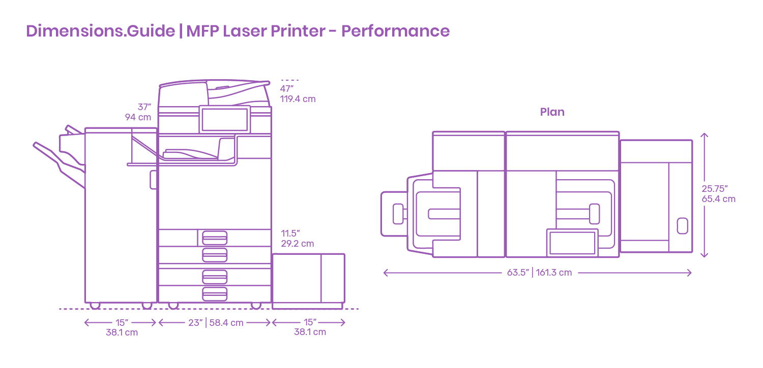 1500x725 mfp performance laser printer dimensions drawings dimensions guide