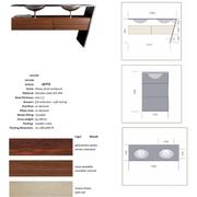 180x180 Sette Double Sink Master Bathroom Vanity Console Steel