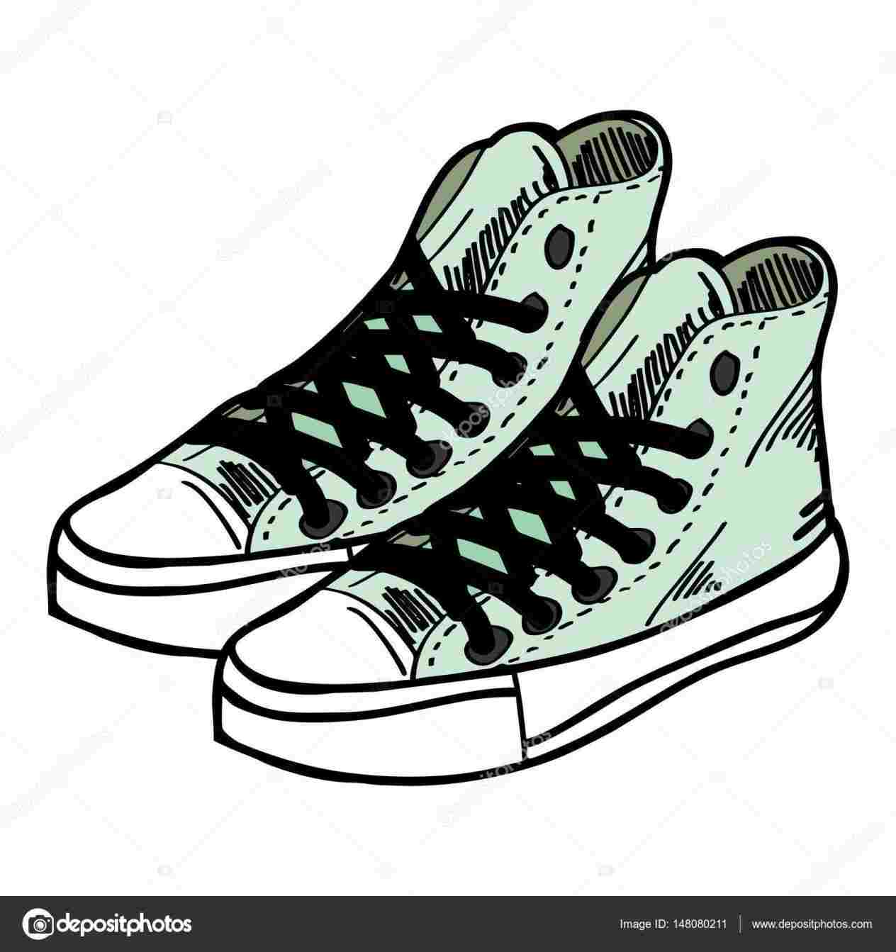 1264x1343 How To Draw Cartoon Sneakers Drawing Fine Art