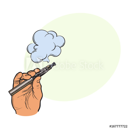 500x500 male hand holding e cigarette, electronic cigarette, vapor