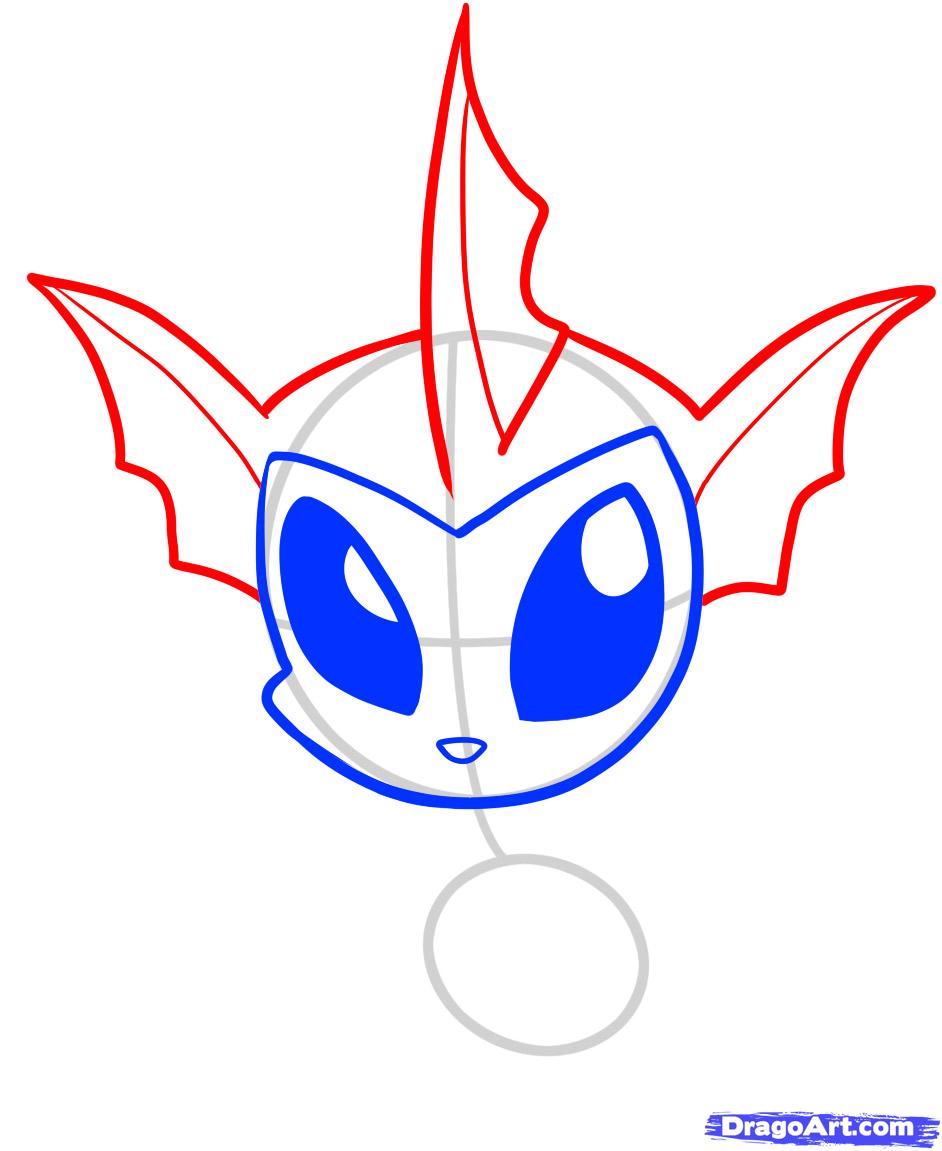 942x1151 Draw Chibi Vaporeon, Chibi Vaporeon, Step