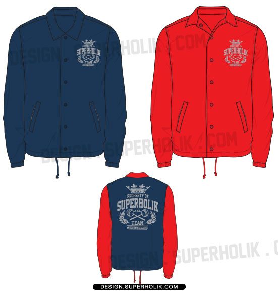 551x580 coaches jacket template fashion vector templates clothing