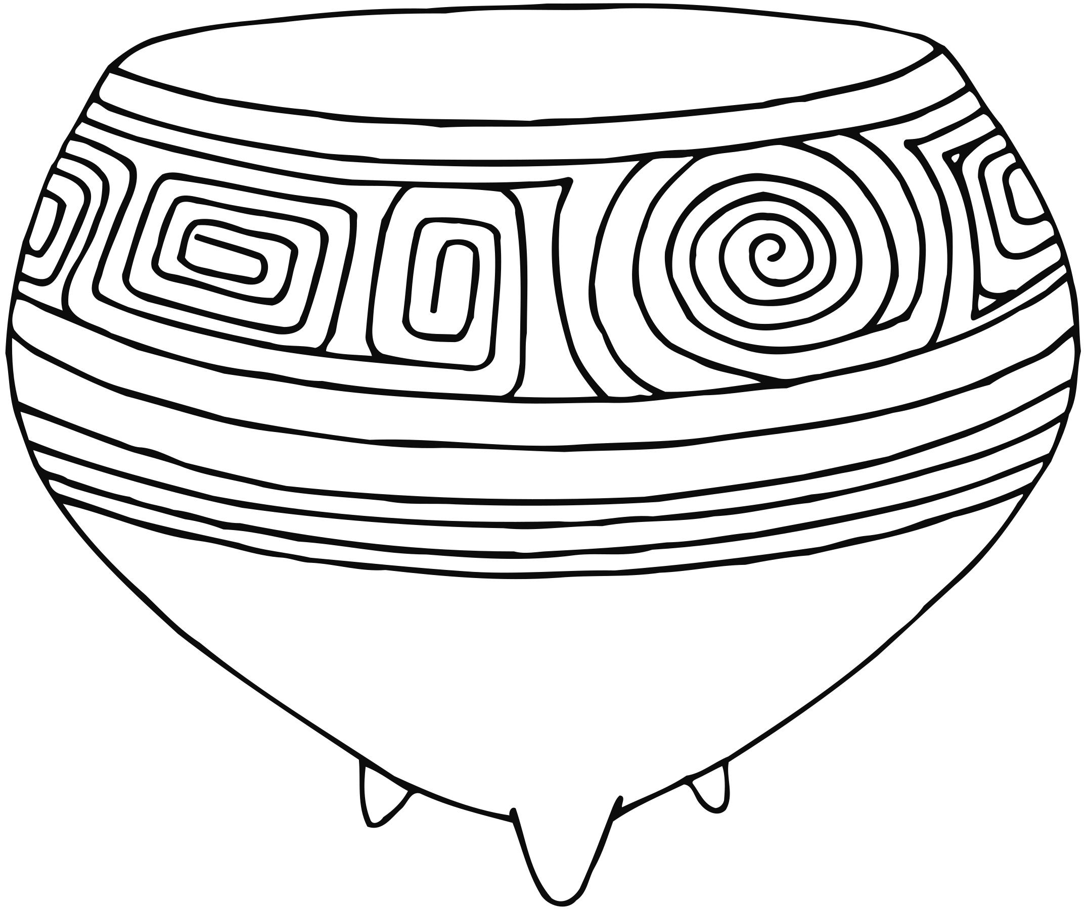 2148x1801 Vase Line Drawing Clipart