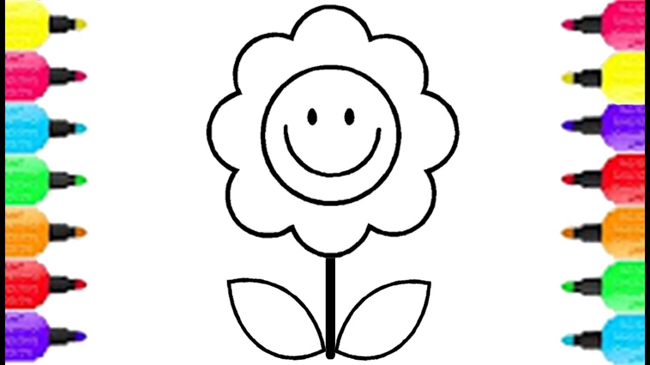 1280x720 How To Draw Flower Vase Best Coloring Pages Art Colours For Kids
