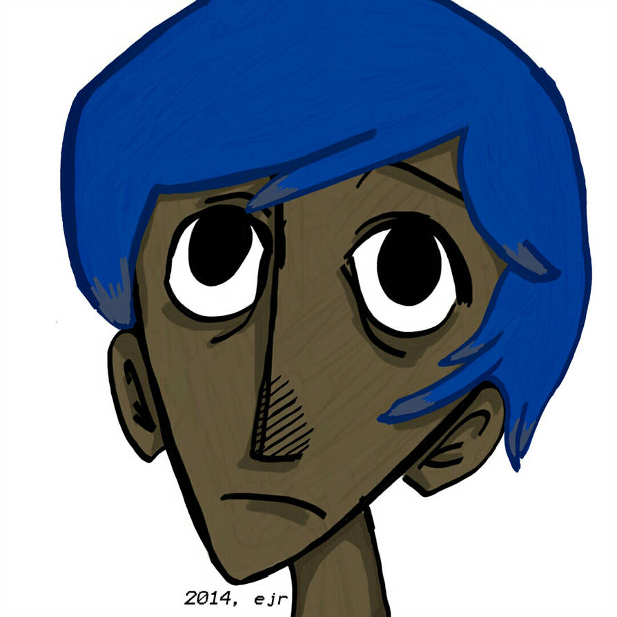 894x894 Blue Haired Enby