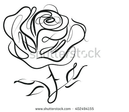 450x390 Rose Line Drawing Rose Line Drawing Rose Pattern Line Drawing