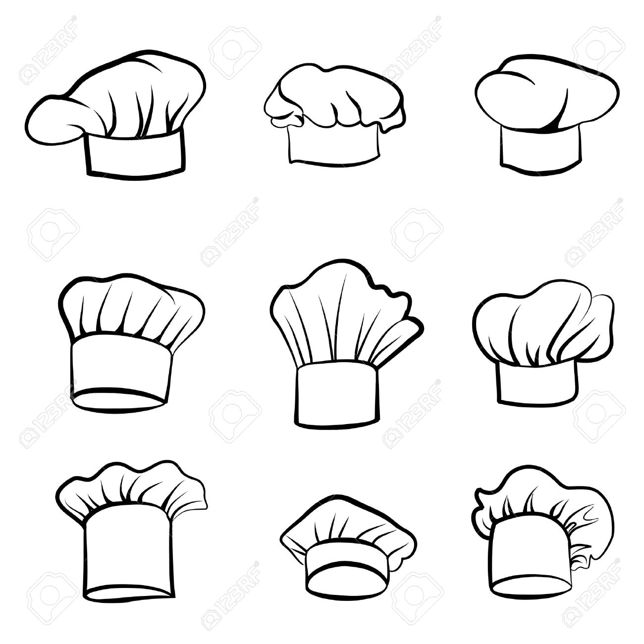 1300x1300 Hat Drawing Online Free Chef Cartoon Vector Easy Carmi Chaelinn