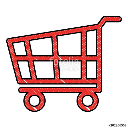 500x500 Shopping Cart Online Ordering Image Vector Illustration Drawing