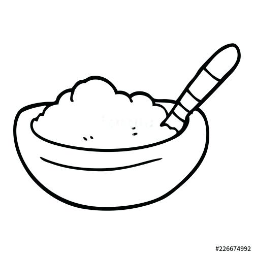 500x500 drawing of a bowl line drawing cartoon bowl of cereal bowl of rice