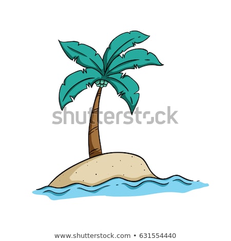 450x470 Palm Tree Cartoon Drawing Coconut Stock Vector Image