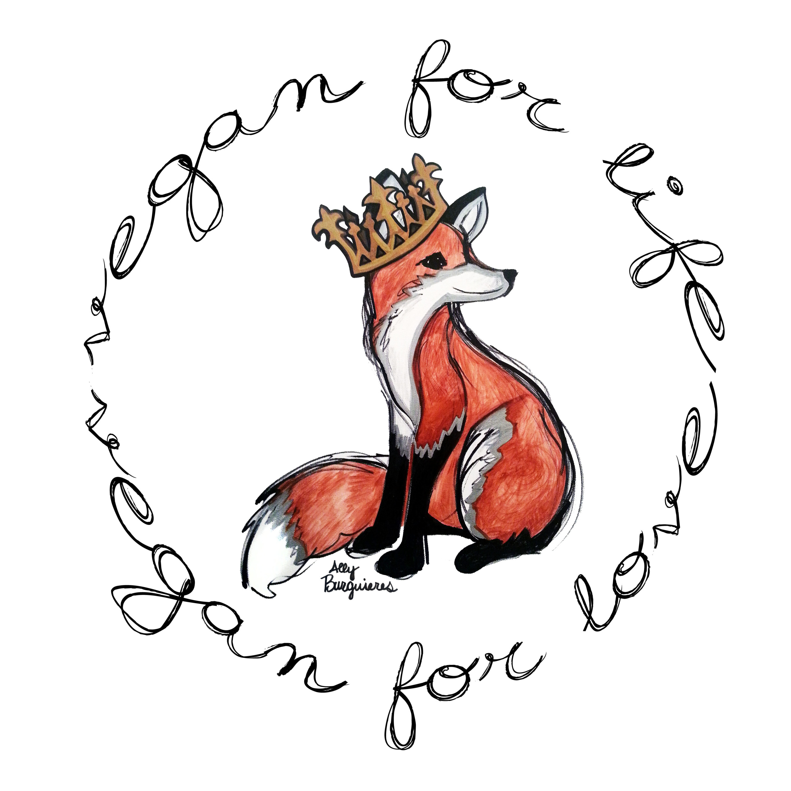 2560x2560 Vegan For Love Royal Fox