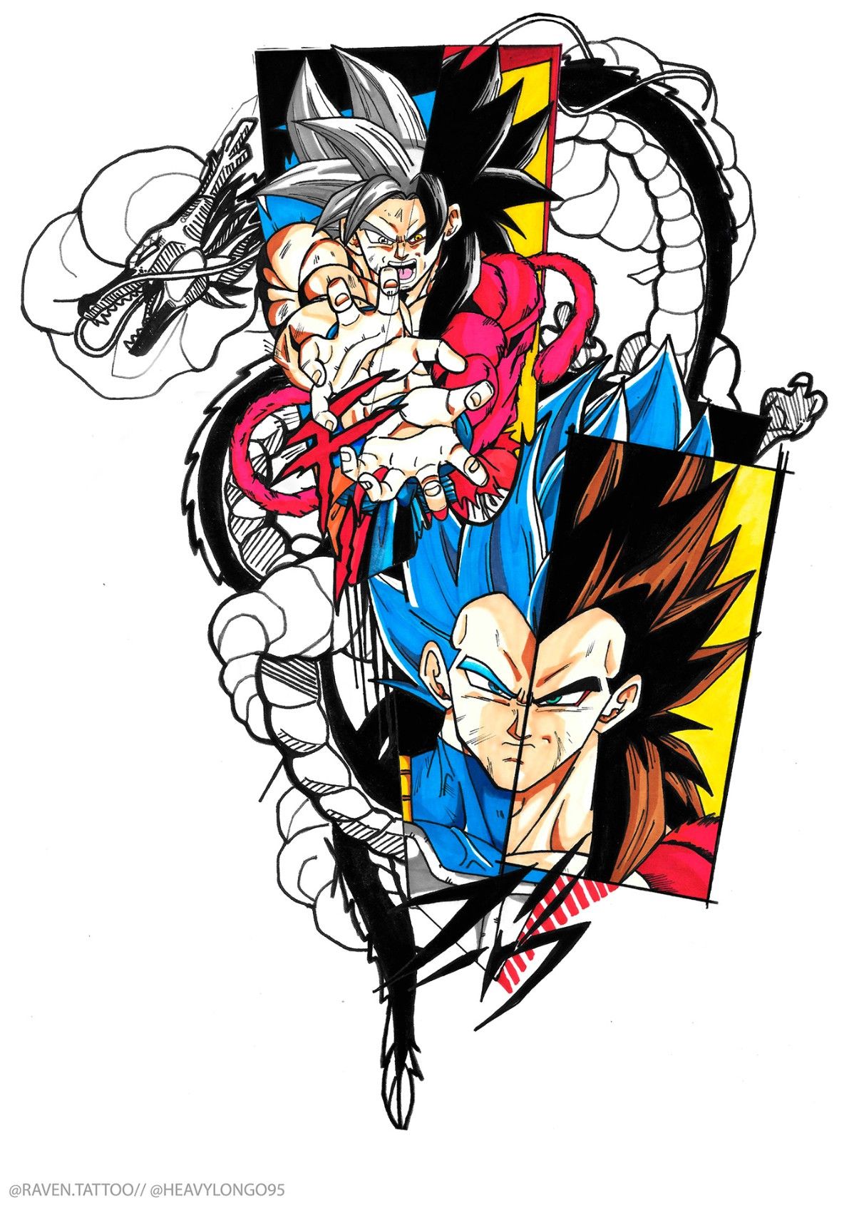 1198x1697 goku vegeta ultra instinct