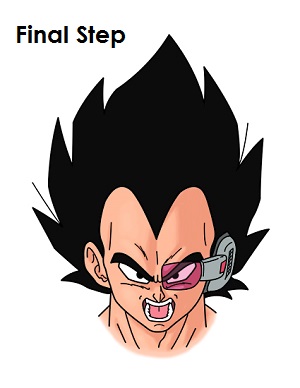 300x388 How To Draw Vegeta