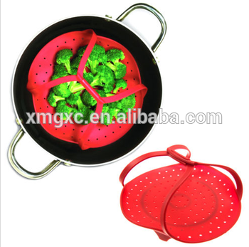 350x347 Lfgb Grade Silicone Vegetable Steamer Basket