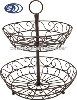 270x350 Modern Housewares Metal Wire Fruit Vegetable Basket Display Rack