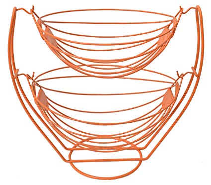 425x372 Plantex Stainless Steel Double Step Swing Fruit Vegetable Basket