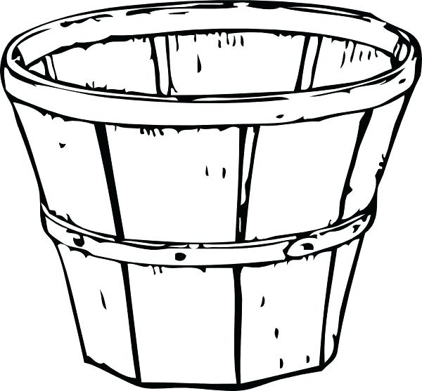 600x557 Basket Drawing Vegetable Basket Drawing Images