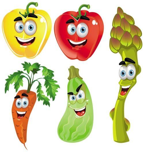 500x529 Happy Vegetables Cartoon Vectors Vegetable Cartoon
