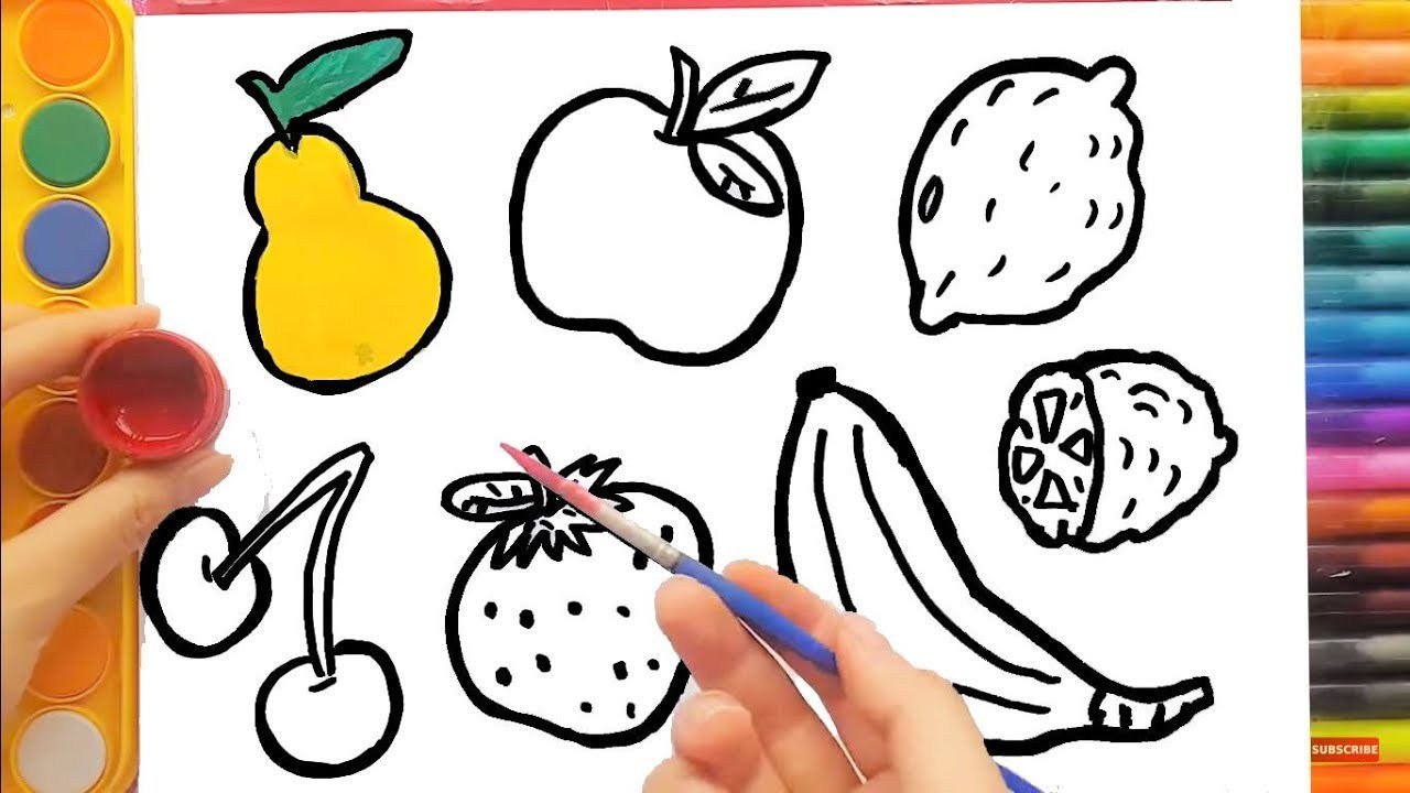 1280x720 Learn Drawing For Kids, How To Color Fruits And Vegetables Do It