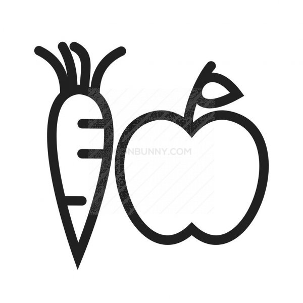 600x600 Fruits Vegetables Line Icon