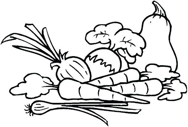 600x405 Veggie Coloring Pages Collection Of Fruit And Vegetable Coloring