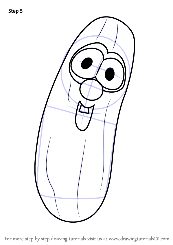 598x844 Learn How To Draw Larry The Cucumber From Veggietales