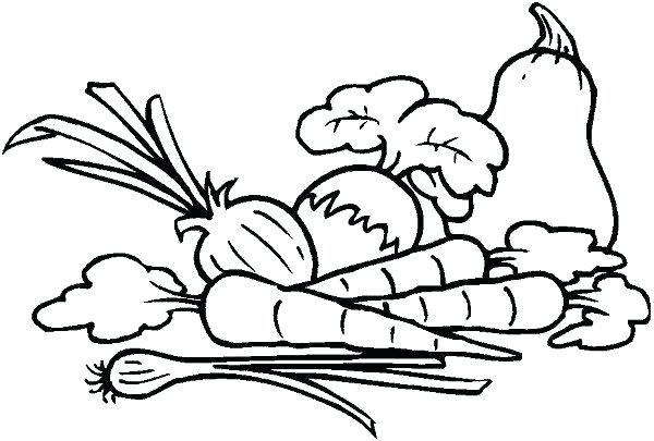 600x405 Free Printable Vegetable Coloring Pages