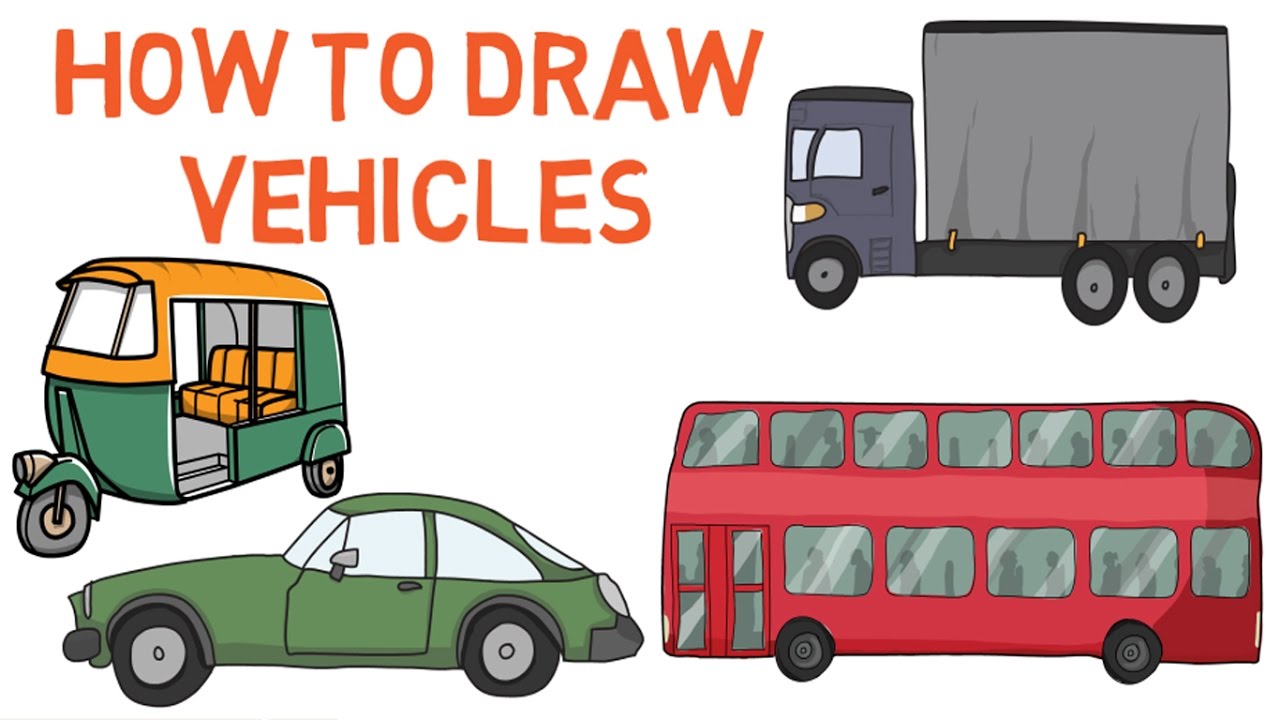 1280x720 How To Draw Vehicles For Kids