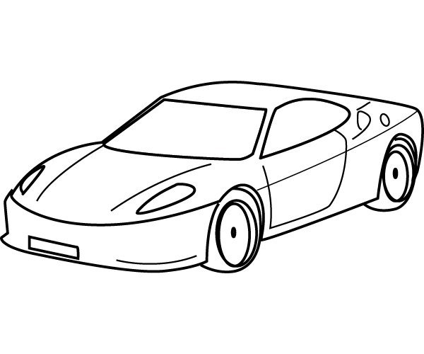 600x500 Black And White Car Drawings Image Group