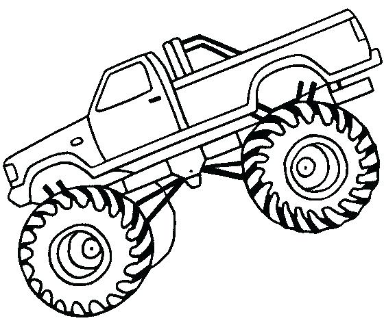 560x475 Monster Truck Outline Truck Outline Drawing At Getdrawings Free
