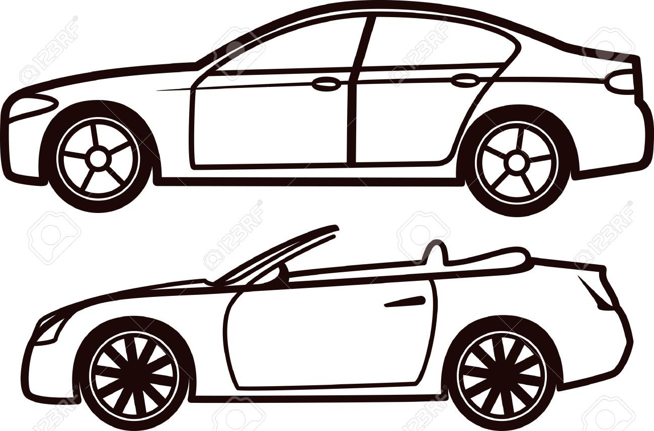 1300x858 Outline Of Cars