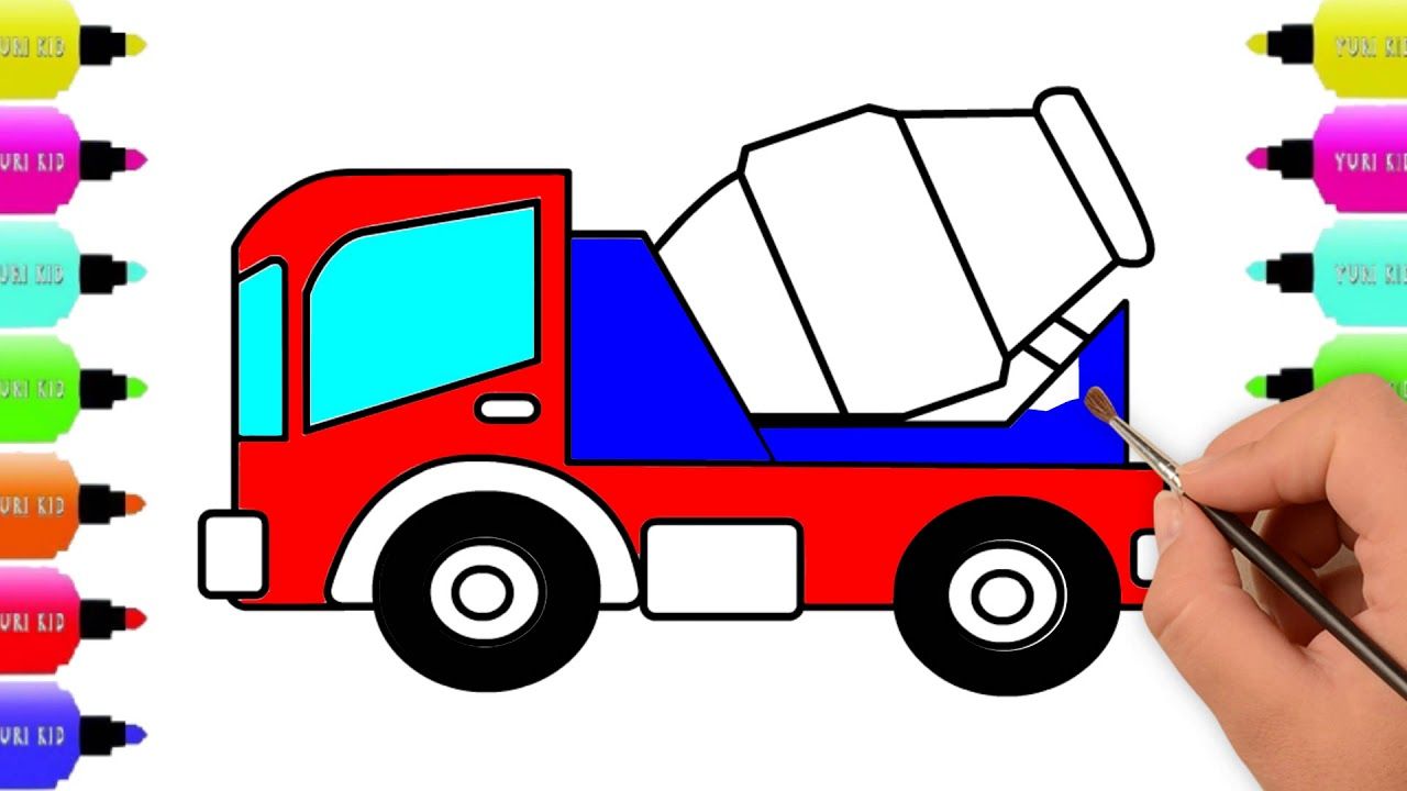 1280x720 lorry truck coloring pages, vehicles drawing, coloring pages
