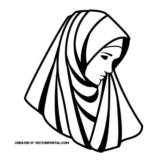 660x660 Veil Black And White Clipart Clipart Portal