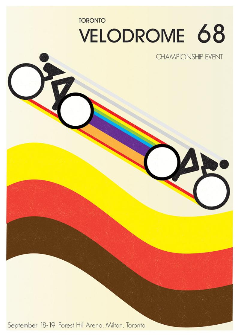 794x1123 Velodrome Retro Styled Poster Cycling Bike Multicolor Etsy