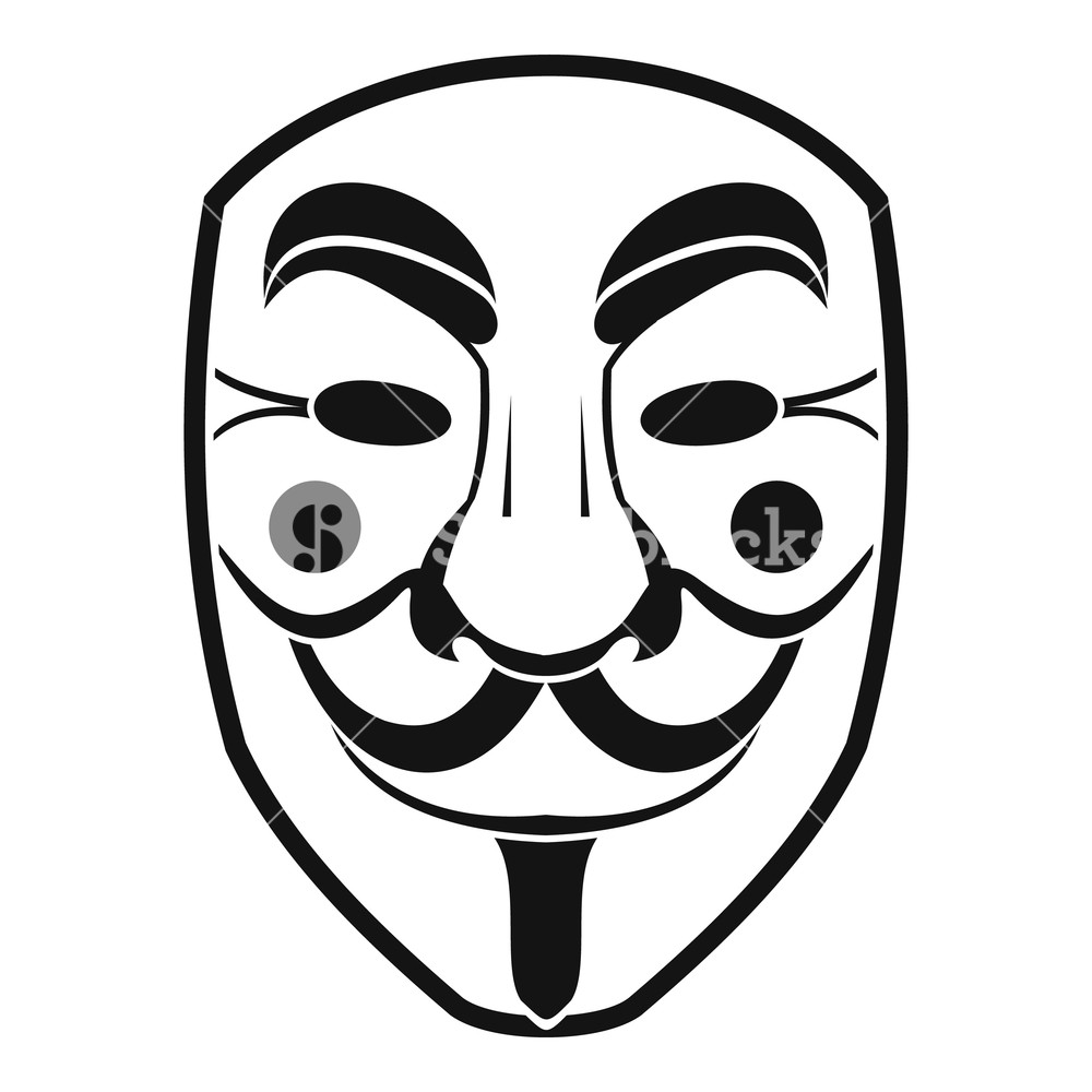 1000x1000 Vendetta Mask Icon Simple Illustration Of Vendetta Mask Vector