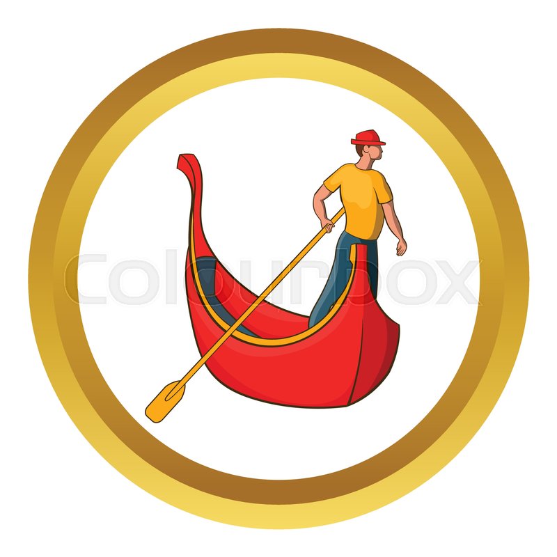 800x800 Venice Gondola And Gondolier Vector Stock Vector Colourbox