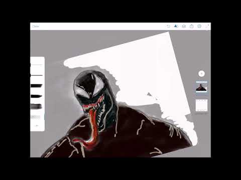 480x360 Drawing Venom On Ipad !