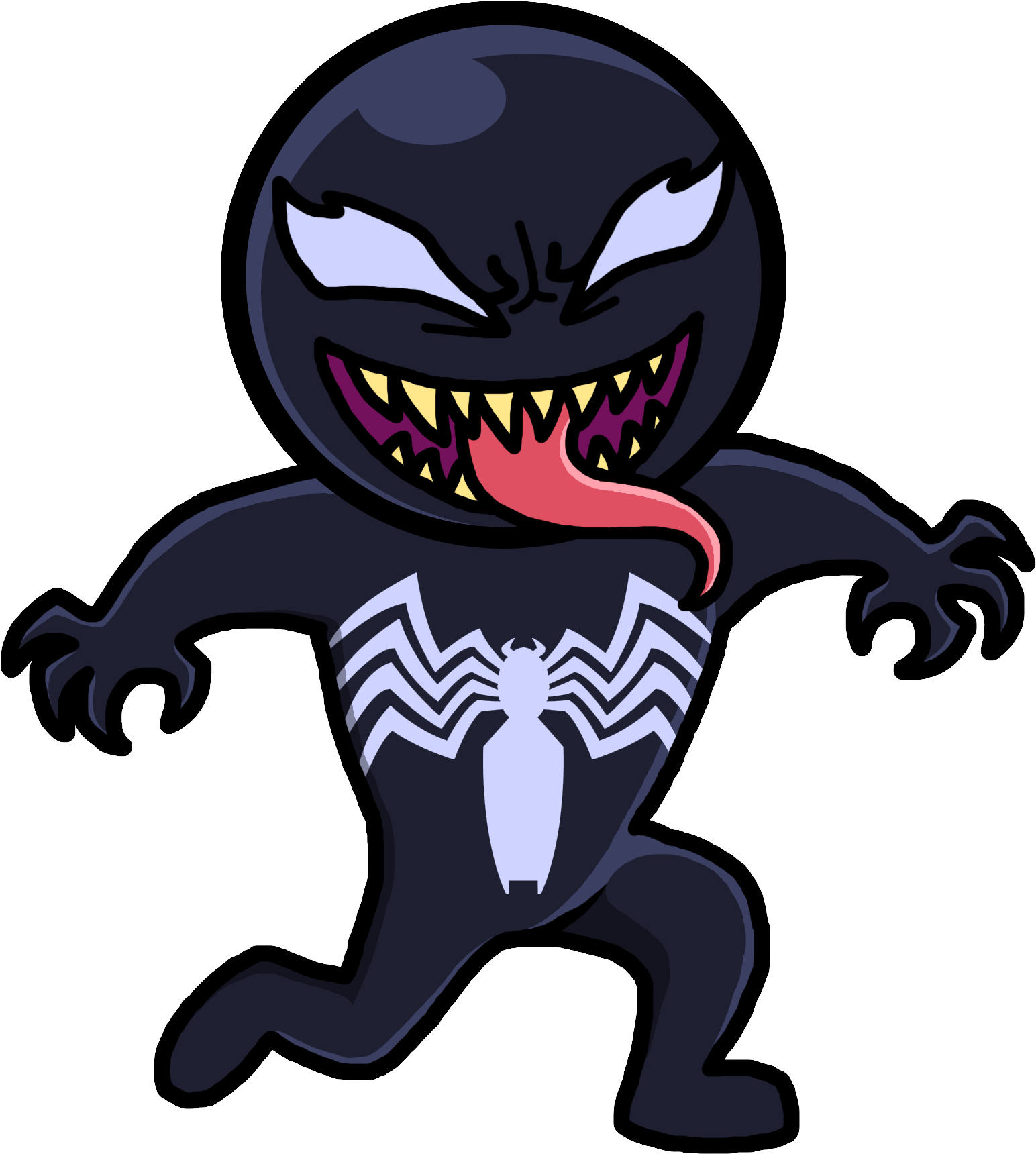 1544x1720 Download Hd Chibi Drawing Venom