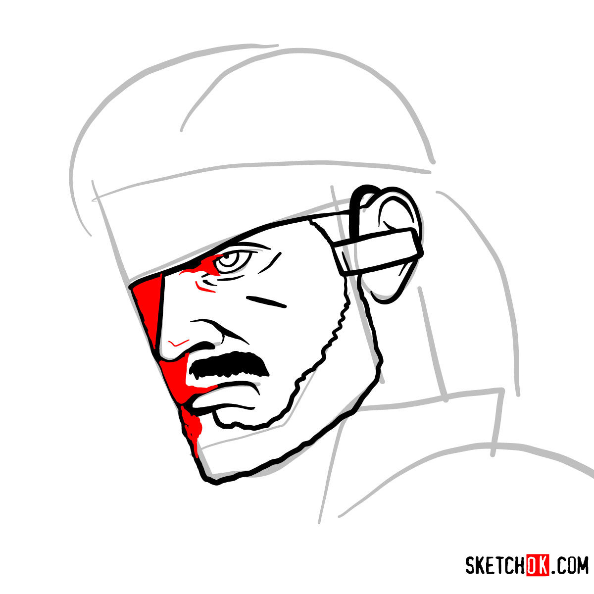 1200x1200 How To Draw Venom Snake's Face Metal Gear Solid