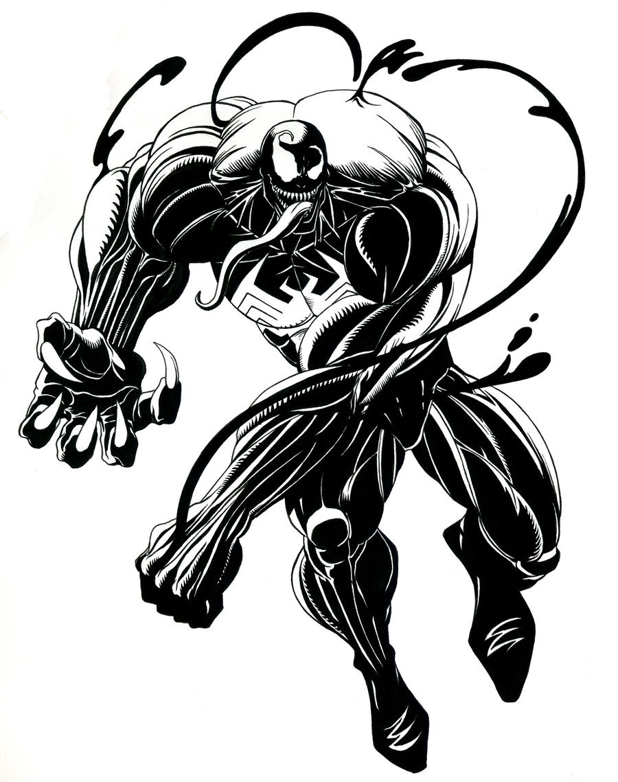 Venom Face Drawing | Free download on ClipArtMag