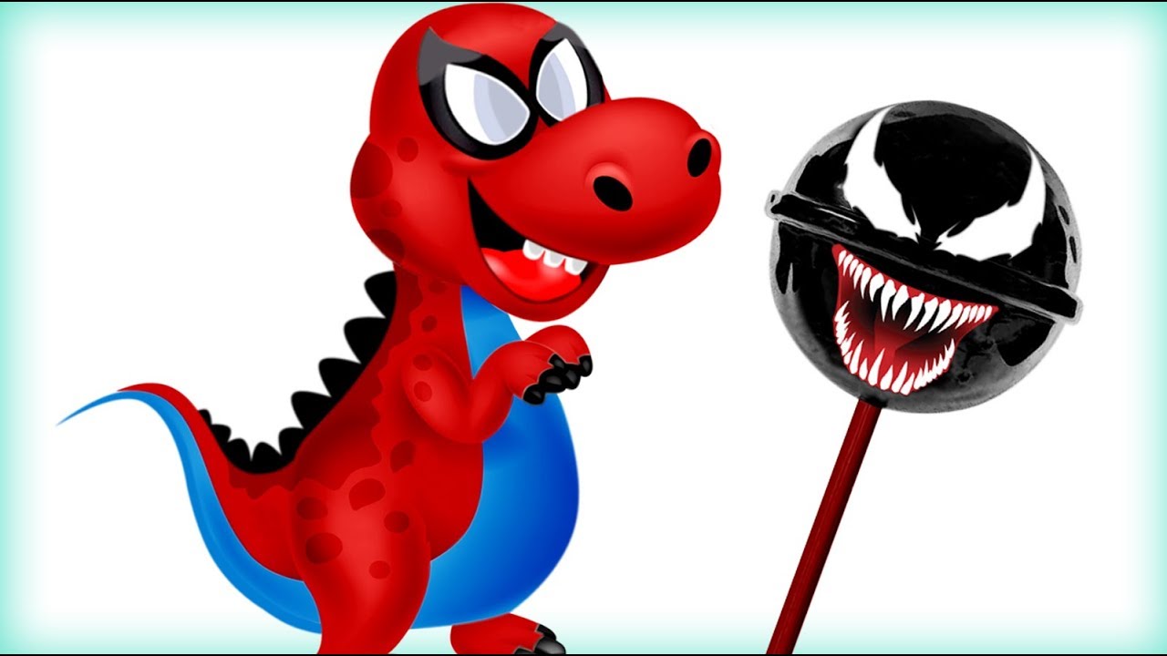 1280x720 How To Draw Spider Man Dinosaur With Lollipop Venom Coloring