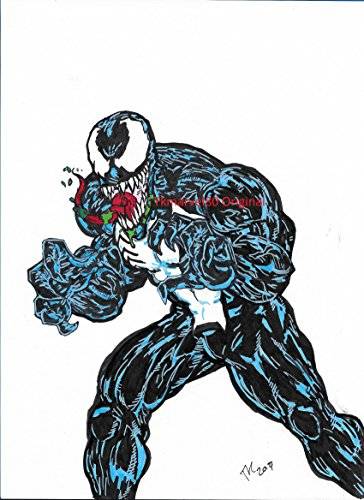 364x500 Venom Original Art Spider Man Handmade