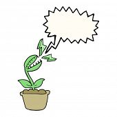 170x170 Freehand Drawn Black And White Cartoon Venus Fly Trap Image Id