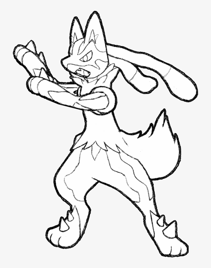 820x1039 Mega Lucario Drawing