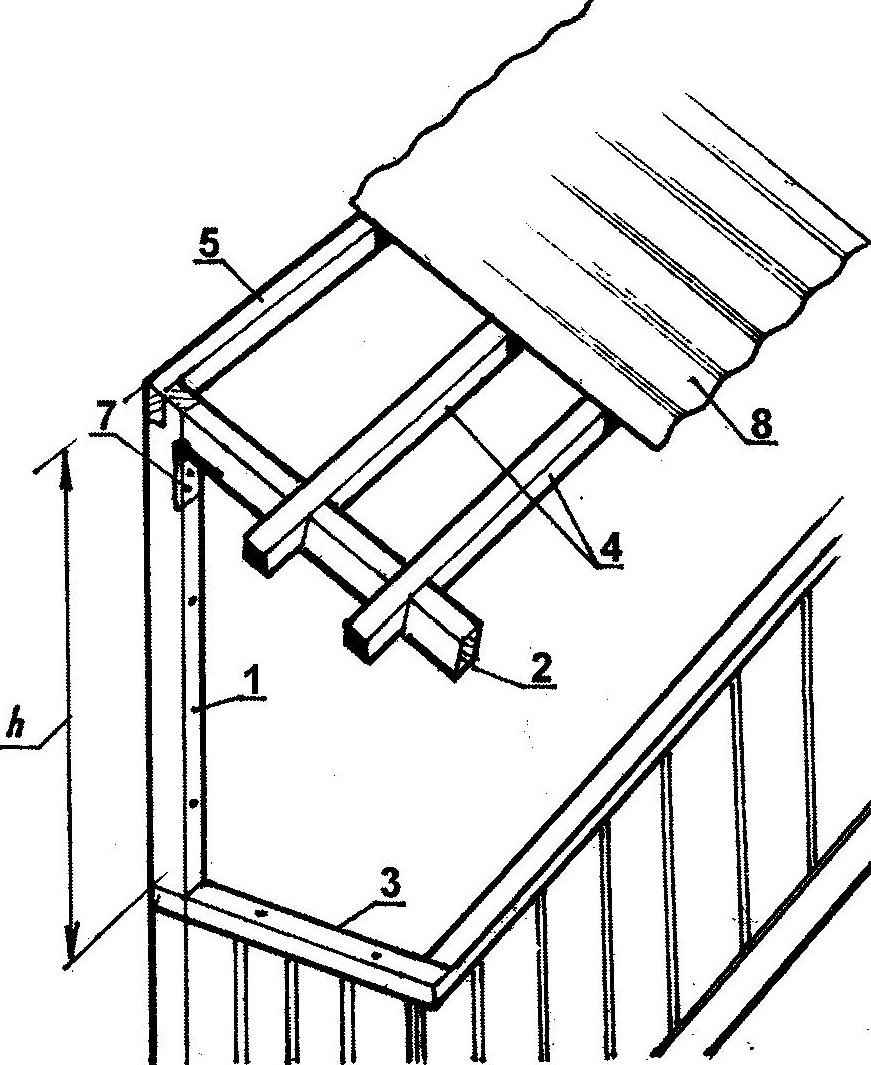 871x1065 veranda on the upper balcony model construction